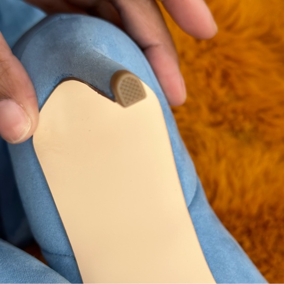 Just fab powder blue suede boots . NEVER WORN - Picture 2 of 5